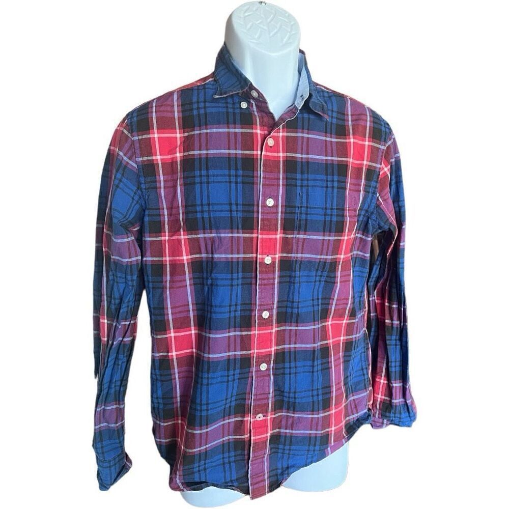 Mens American Eagle Prep Fit Plaid Button Down Casual Shirt - Sz S